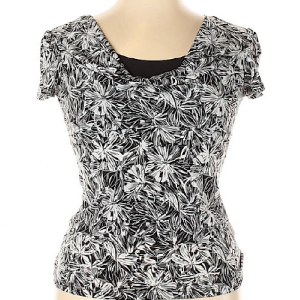 Perseption Concept Black and White Women's Top
